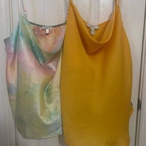 Bundle of two dressy tank tops camisole great for pairing it with a blazer.